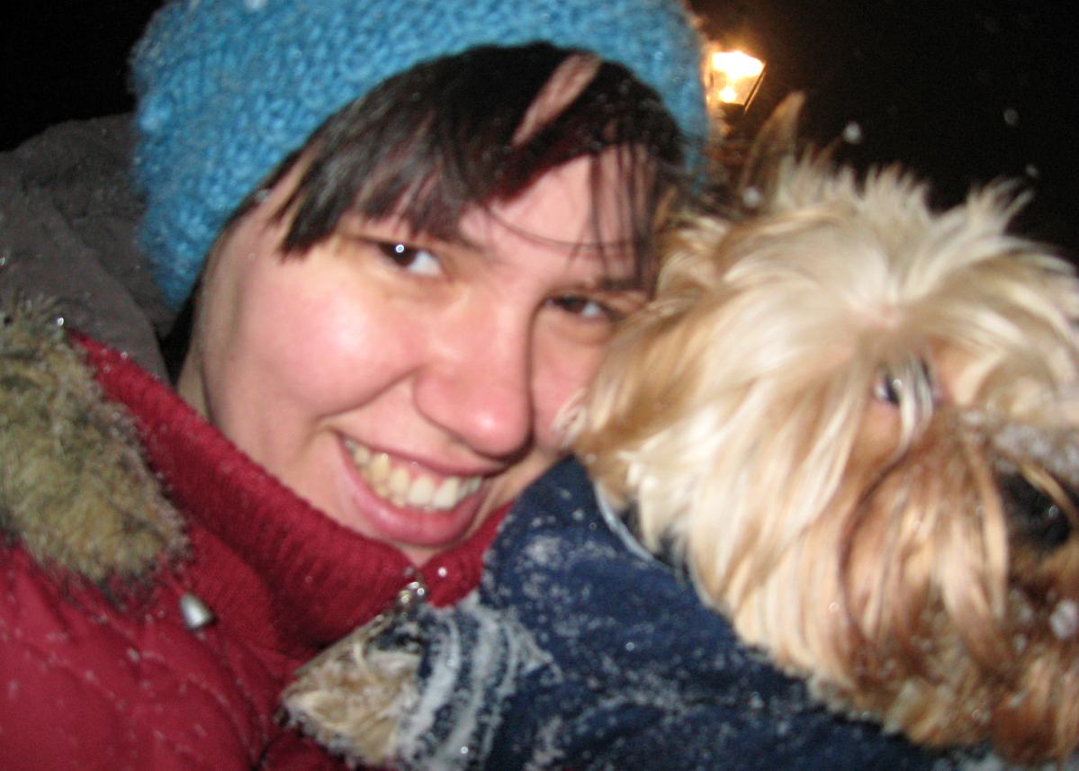 The Yorkie Times - Cassandra and Loki playing in the winter